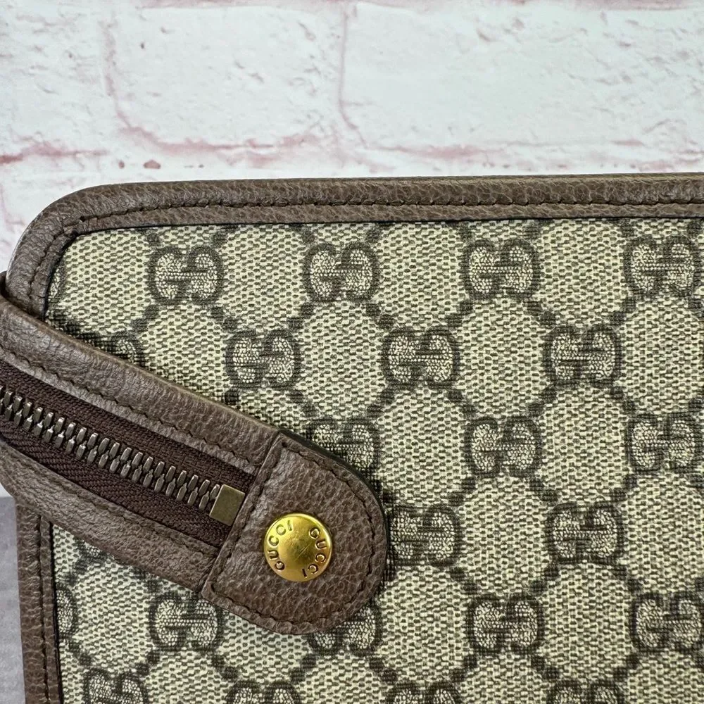 Rare Gucci Ophidia Web Khaki Clutch Bag